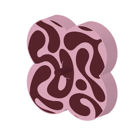 Flower cover with Blobs pattern and lever cap